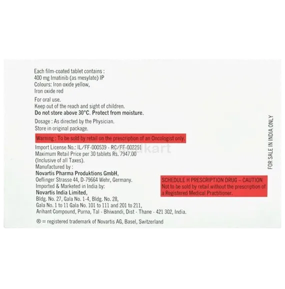 glivec 400mg tablet 10's